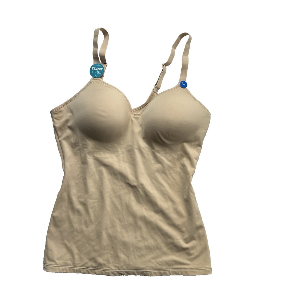 Vanity Fair 58201 Shaping Cami with Built In Bra Tummy Control Shapewear Nude XL